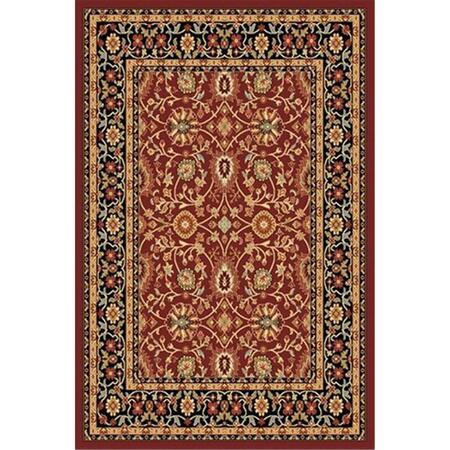 DYNAMIC RUGS Yazd 7.10 x 10.10 2803-390 Rug - Red-Black YA9122803390